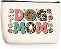 Wenboco Dog Mom Gifts for Women Makeup Bag, Flower Travel Cosmetic Bag Dog Lovers Gifts for Women, Pet Owner, Portable Pouch Purse Travel Essentials Toiletries Accessories?Christmas Birthday Gift