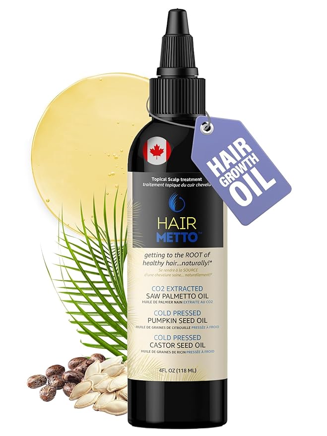 Pumpkin Seed Oil with Saw Palmetto Extract for Hair Growth – 10X Potency Targeted Scalp Treatment with Castor, Lavender Scent & Rosemary Oil for Growth, Stronger, Fuller Hair 4oz (118ml)