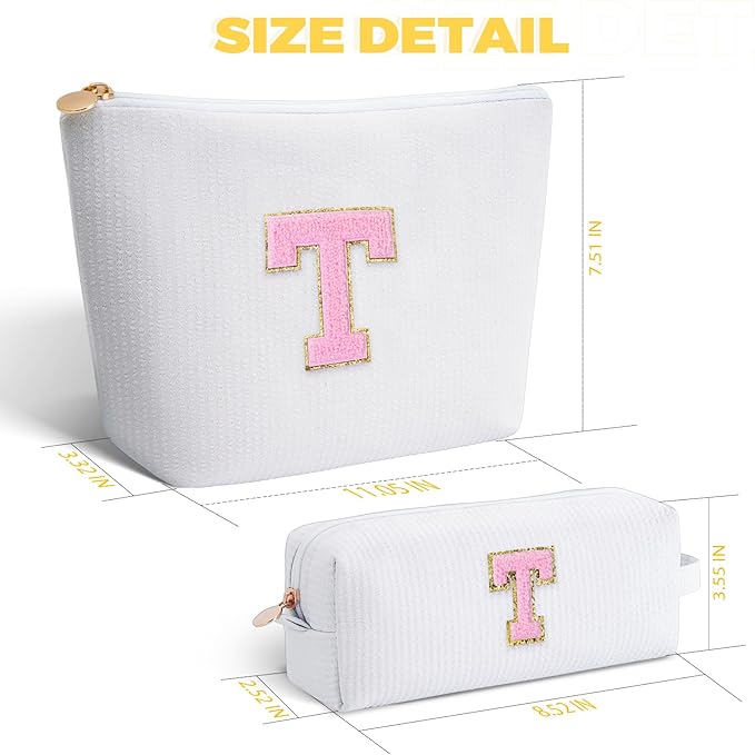 Btffitting Gifts for Teen Girls Women - Birthday Gifts for 10 11 12 13 14 15 16 17 18 Years Old Girl,Makeup Bag Cosmetic Bag,Teacher Gift Trendy Stuff Toiletry Bag - White,T