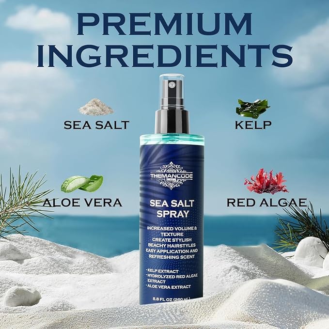 THEMANCODE Sea Salt Spray for Men, Texturizing Hair spray, 8.8 Oz