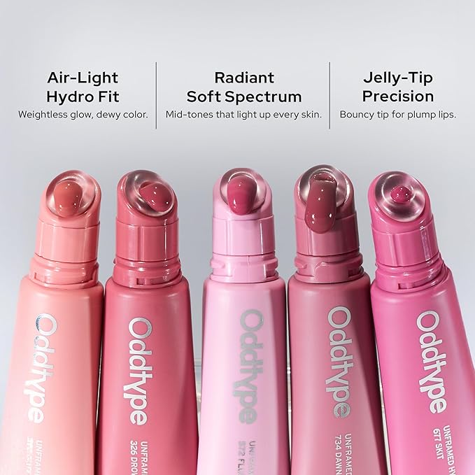 Oddtype Unframed Hydro Blow Tint – 572 Fluffy | Hydrating Gloss Lip Tint | 0.3 fl oz / 9 g | Korean Beauty