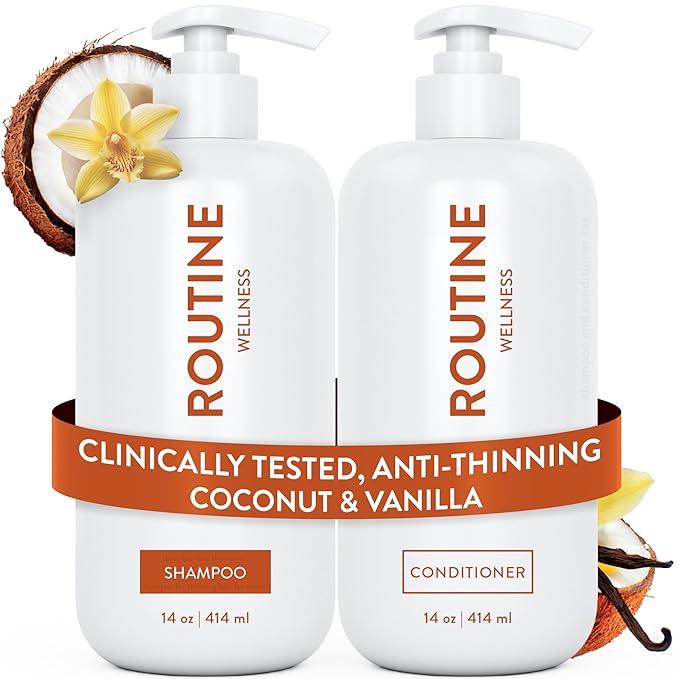 Routine Wellness Anti-Thinning Shampoo & Conditioner - Coconut & Vanilla