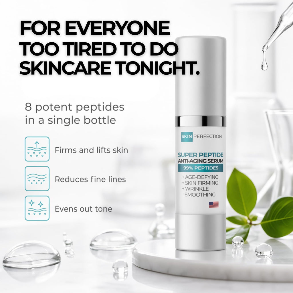 Peptide Serum for Face 99% Peptides, 8-in-1 Anti-Aging, Firming, 1 oz