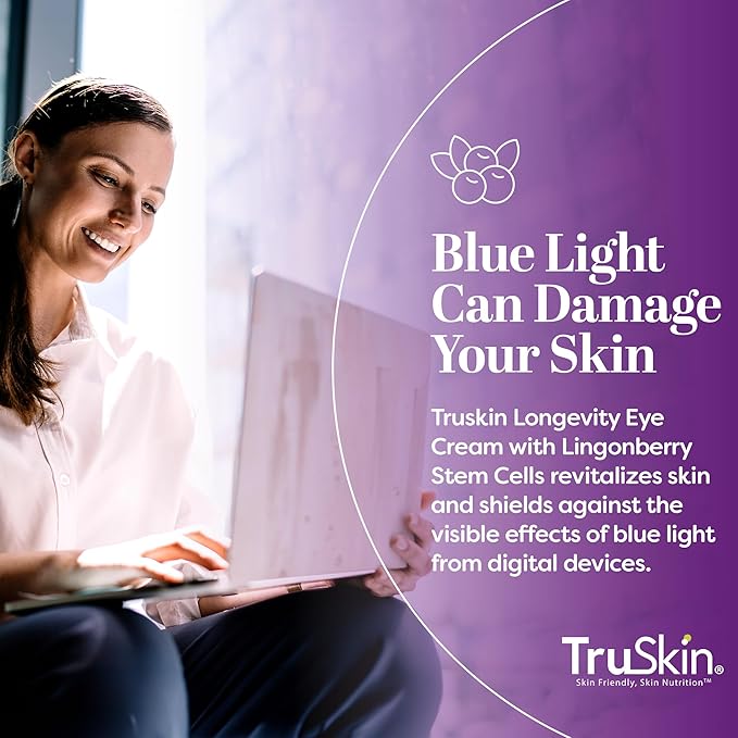 TruSkin Caffeine Eye Cream with Bakuchiol for Dark Circles, 0.5 fl oz