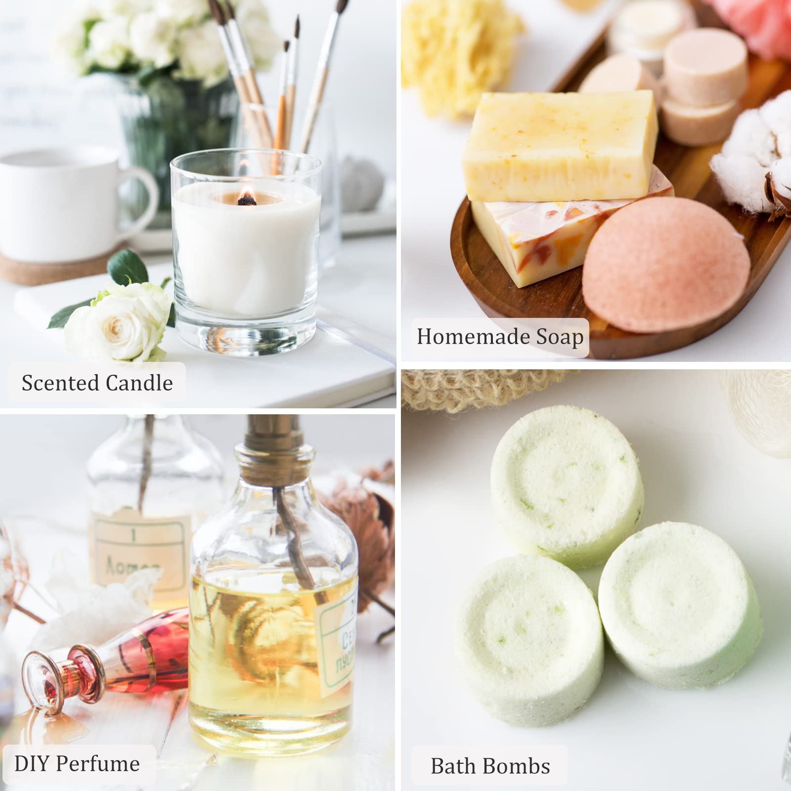 PHATOIL Fruit Fragrance Oil Set for Diffusers for Home, Soap Candle Making