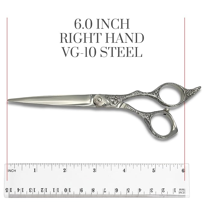 Shihan Shears 6" Virtuoso Hair Scissors - VG10 Japanese Steel Shears for Professional Use (Hair Cutting Scissors)