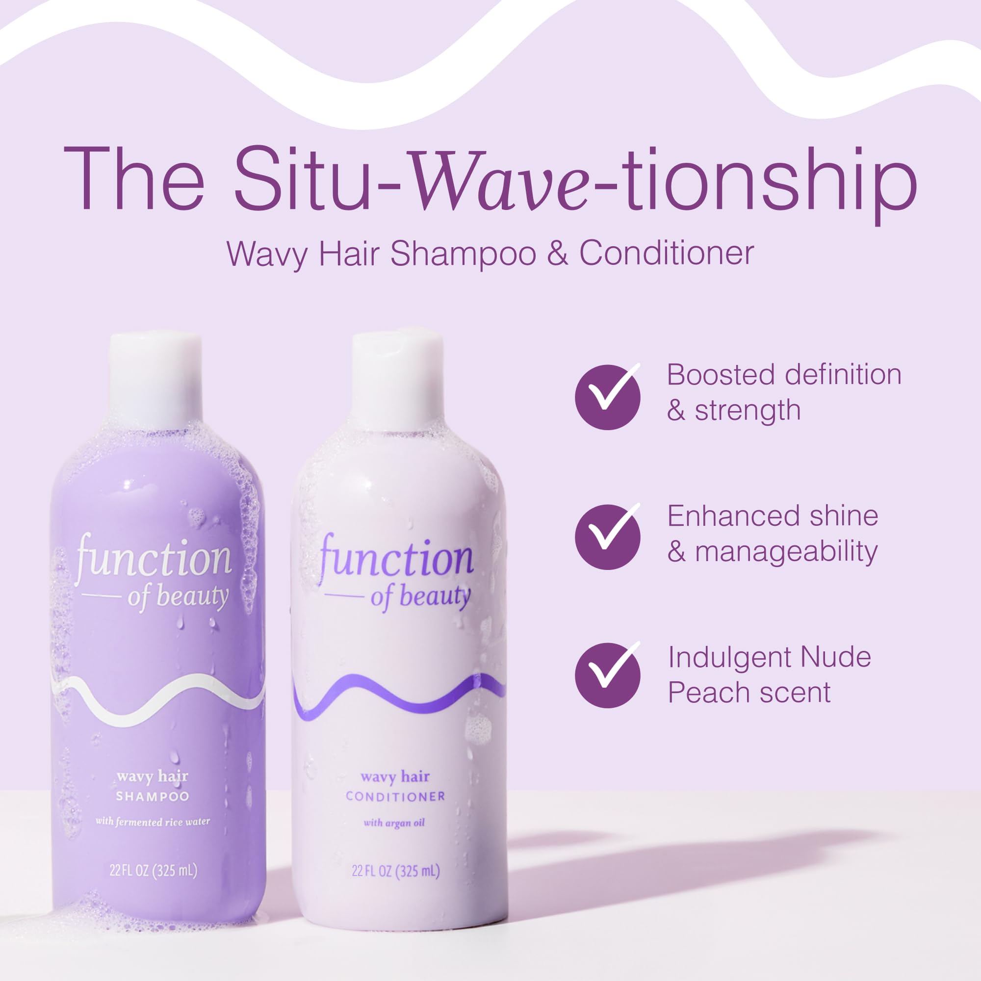 Function of Beauty Wavy Hair Shampoo & Conditioner XL Set - Anti-Frizz