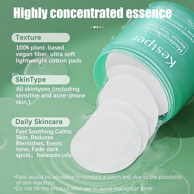 Kestper Madecassoside & Caffeine Toner Pads,110 Pads