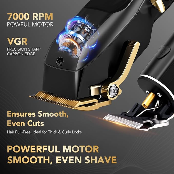 YOGINGO Professional Hair Clippers for Men, Barber Hair Cutting Kit Cordless, Rechargeable Grooming Set Gifts for Men