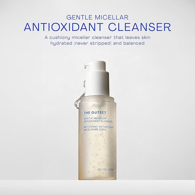 The Outset Micellar Gel Cleanser, 2-in-1 Face Wash & Makeup Remover, 5fl oz