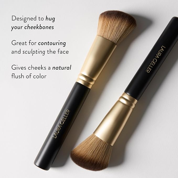 LAURA GELLER Makeup Brushes - Dual-Ended Highlighter Brush, Cruelty-Free