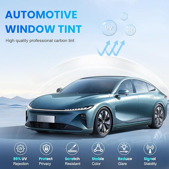 LuxeShade Car Window Tint 35% VLT - 20" in x 20' Ft Nano Carbon Window Tint Privacy Film for Car, Heat & UV Blocking, Glare Reduction and Scratch Resistant Automotive Tinting Roll