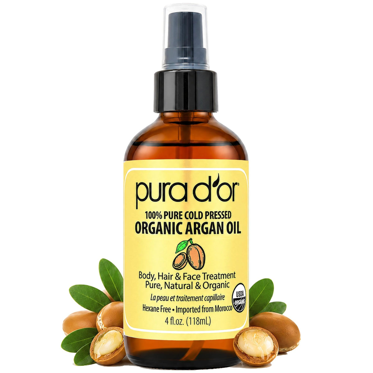 PURA D'OR Hair Thinning Therapy Energizing Scalp Serum 4oz w/Copper Tripeptide, Biotin, Caffeine, Plant Stem Cell, Catalase & DHT Balance, Rosemary Green Tea Leaf Extract, All Hair Types, Men Women