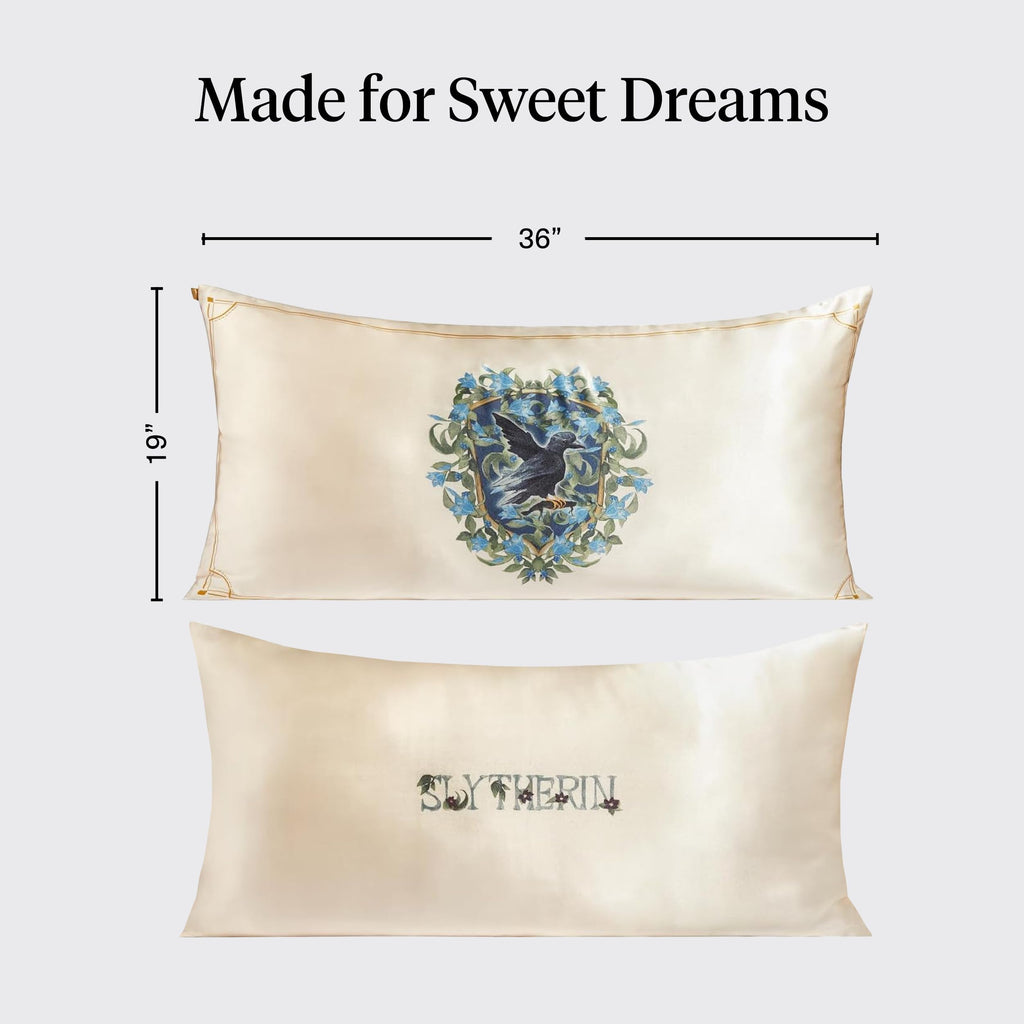 Kitsch & Harry Potter Satin Pillowcase W/Zipper - Size 19x36, Ravenclaw