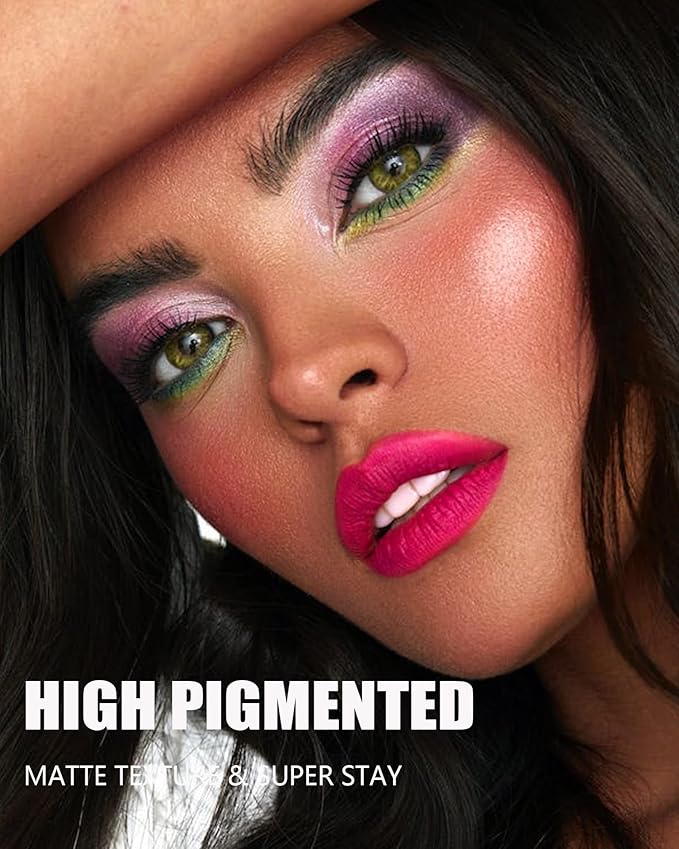 MAKI YIKA Magenta Red Lipstick Matte Liquid for Women LongLasting Lipsticks