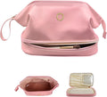 Dorm Room Essentials for Girls-Bride Gift-Makeup Bags, Personalized Cosmetic Bag with Makeup Brush Organizer, Birthday Gifts for Women,Customizable Gifts for Girls Age 8-10 10-12 13-14