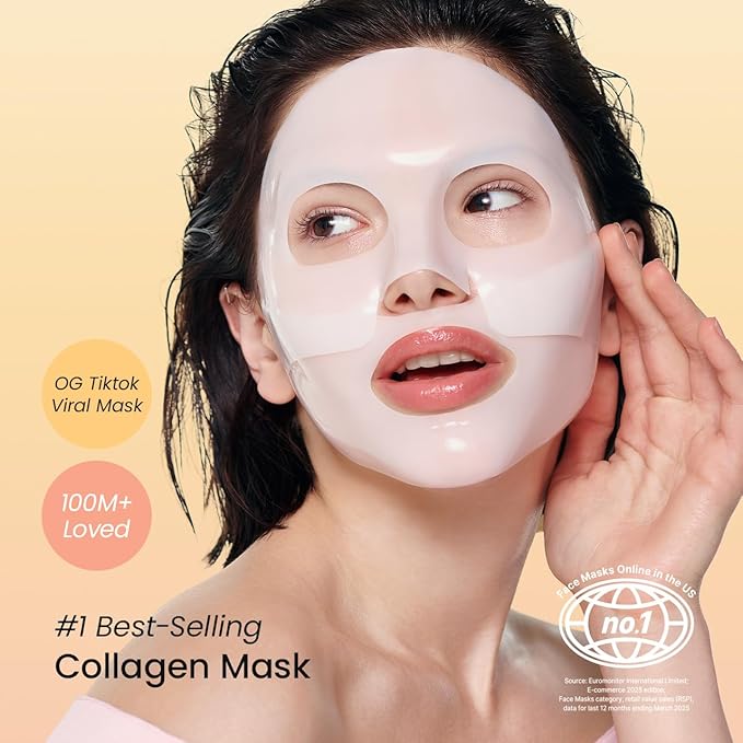 BIODANCE Bio-Collagen Real Deep Mask, Hydrating Overnight Hydrogel Face Mask, Pore Minimizing, Plumping, Elasticity Improvement, Korean Skin Care, Self Care Gifts for Women | 1.19oz(34g) x 16ea