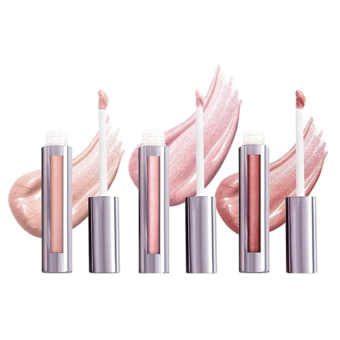 Runway Rogue Hydrating Shimmer Lip Gloss Trio, 3 High-Pigment Shades