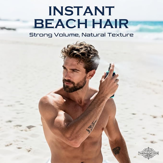 THEMANCODE Sea Salt Spray for Men, Surf Spray Adds Instant Volume, 8.8 Oz