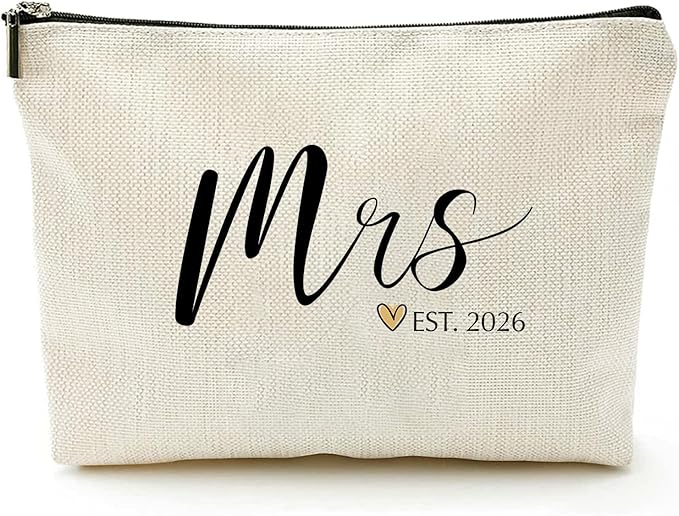 ancpeany Wedding Bridal Shower Gifts for Bride To Be 2025, Future Mrs Makeup Bag, Bachelorette Party favors Accessories, Wifey Engagement Gifts for Women, Small Cosmetic Travel Pouch