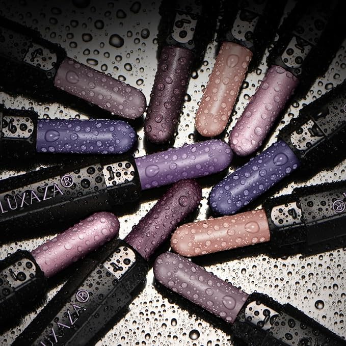 LUXAZA PRO Purple Eyeshadow Stick 6PCS Set, Metallic Shimmer Matte Cream Eye Shadow Palette Brightener Pencil Crayon, Halloween Makeup - BLUEBERRY