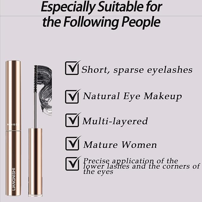 Black & Brown Tubing Mascara for Older Women, Lengthening & Volumizing