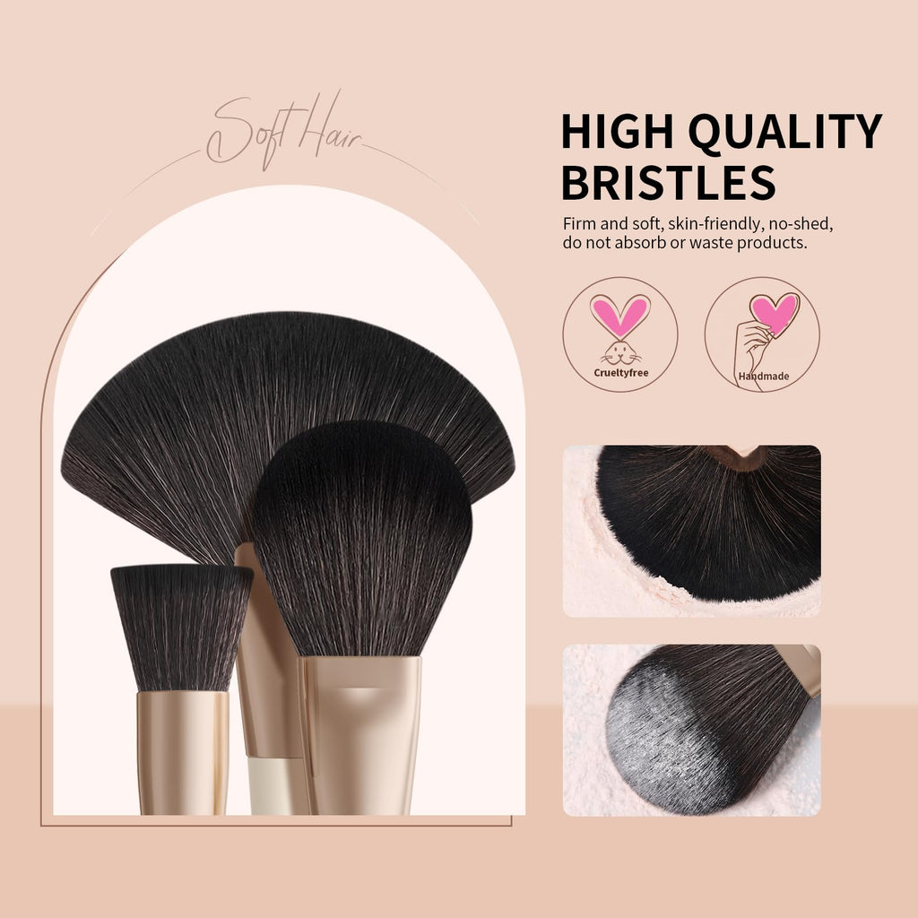 DUcare 30Pcs Professional Makeup Brushes Set, Large Foundation Powder Contour Concealer eyeshadow Blush EyeLiner Make up Brushes,Premium Synthetic hair,Vegan Cruelty-free