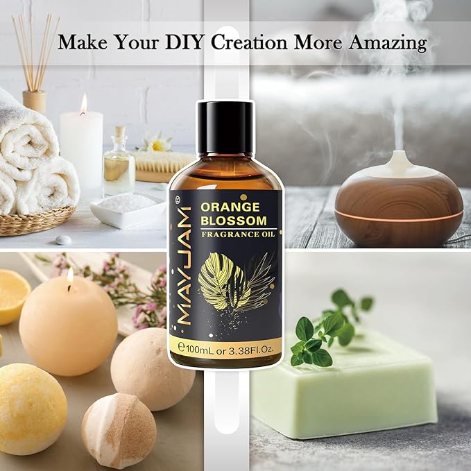 MAYJAM Orange Blossom Fragrance Oil Essential Oils for Diffusers, 3.38FL.OZ