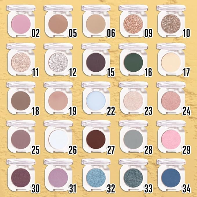 HHLTOH Light Nude Brown Single Shimmer Eyeshadow Makeup, Neutral Powder Eye Shadow for Mature Skin, Nude Sheer Shimmer Eyeshadows Buildable Waterproof, sombras para ojos, Vegan & Cruelty-Free