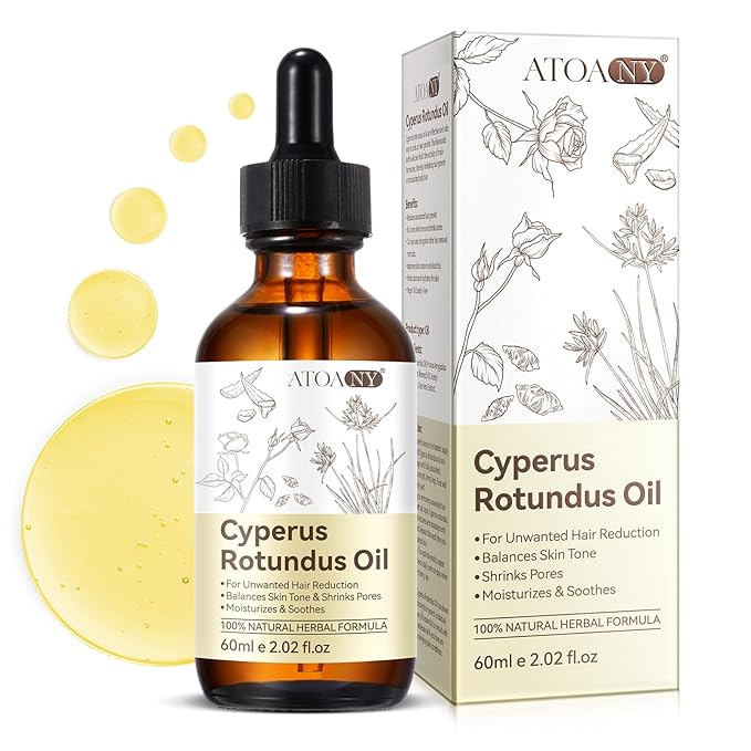 NVXNMSD Cyperus Hair Reduction Oil (2-Pack) – Natural Botanical Formula to Reduce Unwanted Hair Growth, Hydrating & Soothing Body Oil, 4 Fl oz