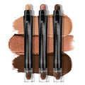 LUXAZA PRO Coral Island Eyeshadow Stick 3PCS Makeup Set, Metallic Shimmer Matte Cream Eye Shadow Eyeliner Brightener Pencil Crayon - J2 Coral Island
