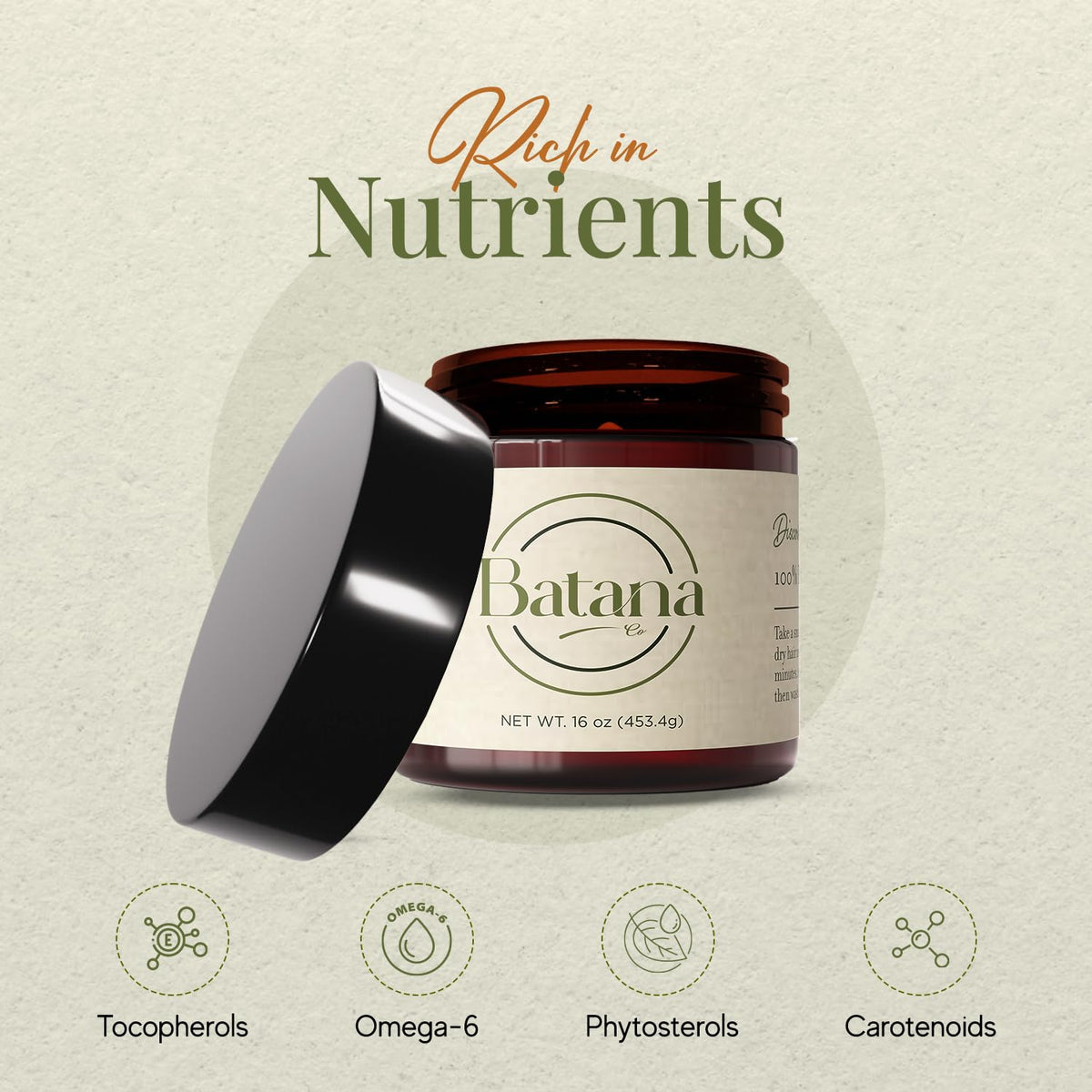 BatanaCo Real Batana Oil for Hair Growth - 100% Pure & Natural, 16 FL OZ
