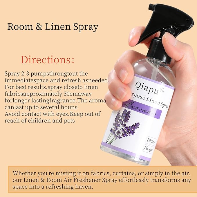 2-Pack Linen Spray Set – Ocean & Sandalwood Room & Fabric Spray for Pillows, Sheets, and Home Fragrance with Natural Plant Extracts and Essential Oils