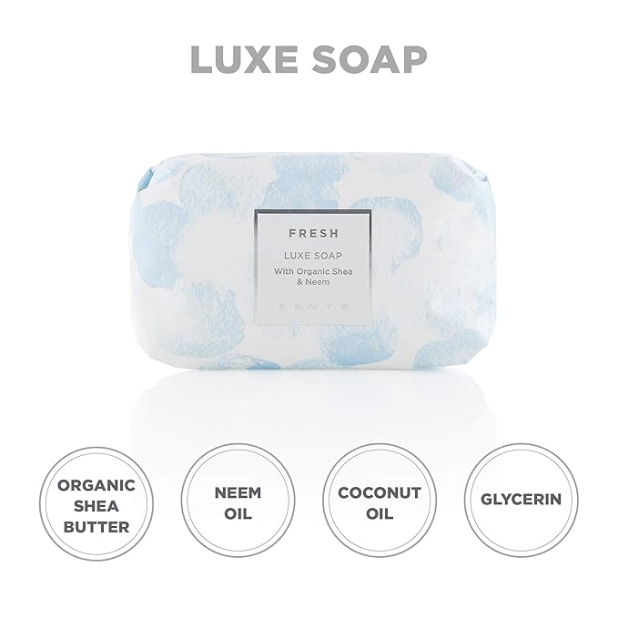 Zents Triple-Milled Luxe Bar Soap (Fresh Fragrance) 5.7 oz