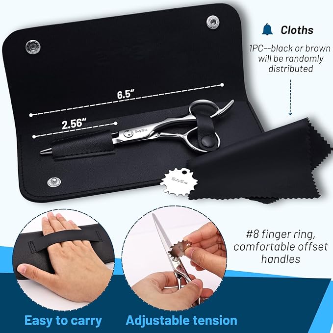 SnipStar 6.5" Professional Hair Cutting Scissors, Japanese 440C Steel