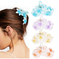 Ondder 4 Pcs Flower Hair Clips for Women Big Flower Claw Clips Large Matte Hair Clips for Thick Hair Non Slip Strong Hold Jaw Hair Clips for Women's Hair Flower Hair Accessories for Women Girls