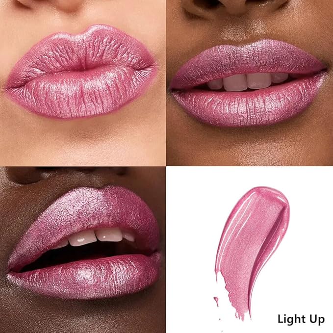 ilembane Mauve Pink Metallic Shimmer Liquid Lipstick Long Wear - Light Up