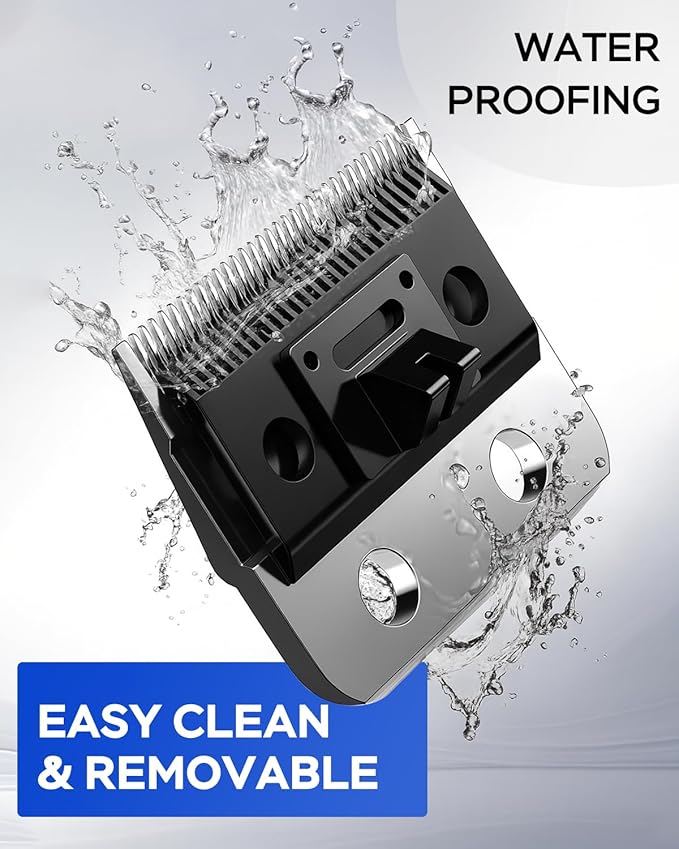 GinJee Hair Clippers for Men, Cordless & Corded Barber Clipper with 5Hrs Runtime, 7000RPM Rotary Motor & LED Display, Waterproof Professional Hair Cutting Kit for Men and Home Use (Gold)