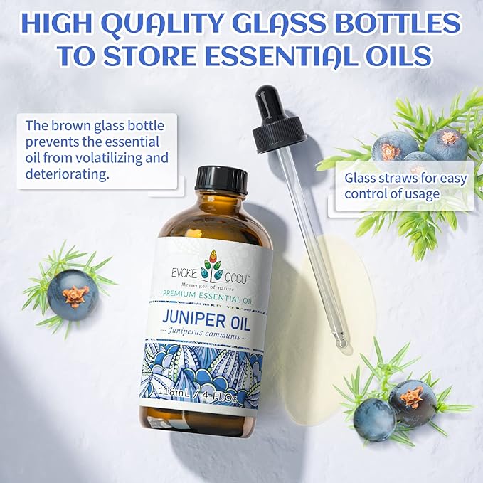 EVOKE OCCU Juniper Berry Essential Oil for Aromatherapy, Diffuser & Skin