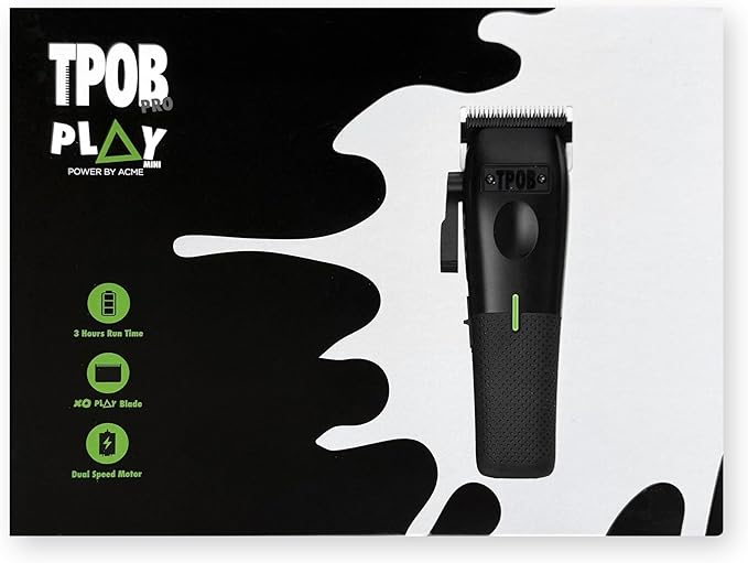 TPOB Mini Play Professional Hair Clippers Without Charge Stand (Black)