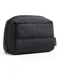 BAGSMART Puffy Makeup Bag, Wide Opening Cosmetic Organizer, Soft Water-Resistant Travel Toiletry Pouch for Women for Purse, Compact & Spacious