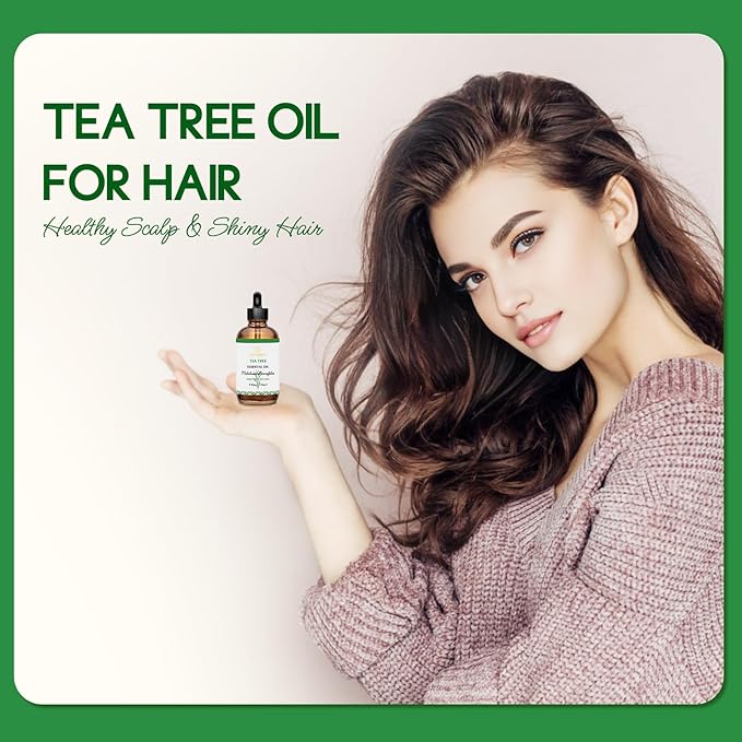 LOTUSJOY Tea Tree Oil for Skin, Hair, Nails, Foot Soak, Spray, 4 Oz
