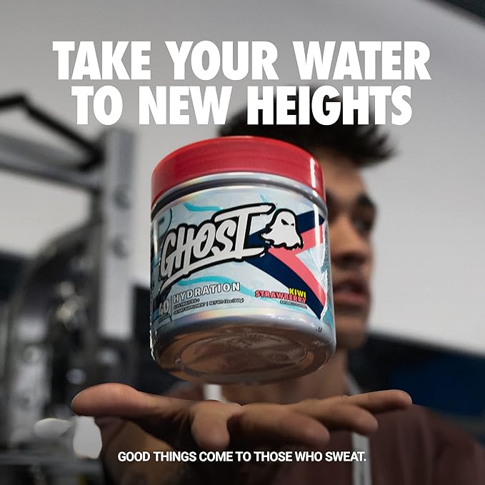 GHOST Hydration Tub, Electrolyte Powder, Kiwi Strawberry, 40 Servings