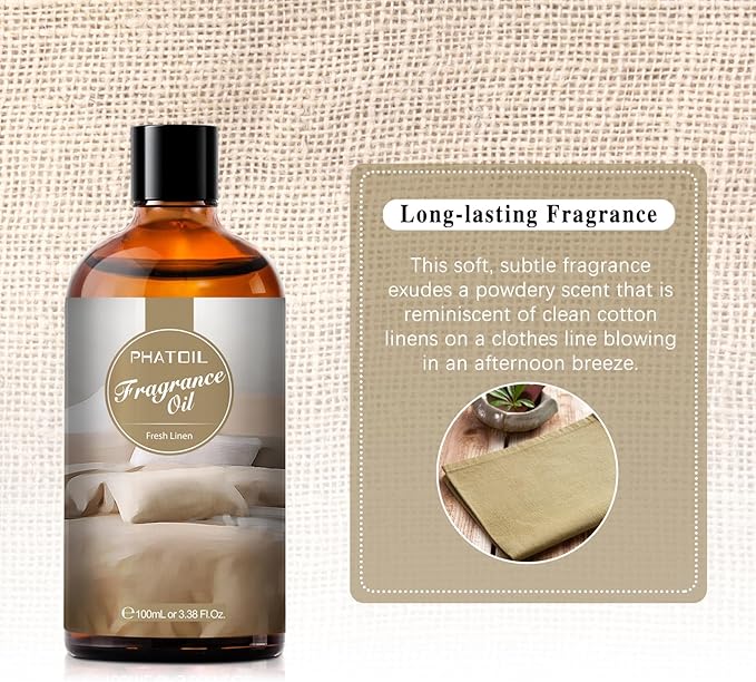 PHATOIL Fresh Linen Fragrance Oil for Diffuser Aromatherapy 3.38FL.OZ
