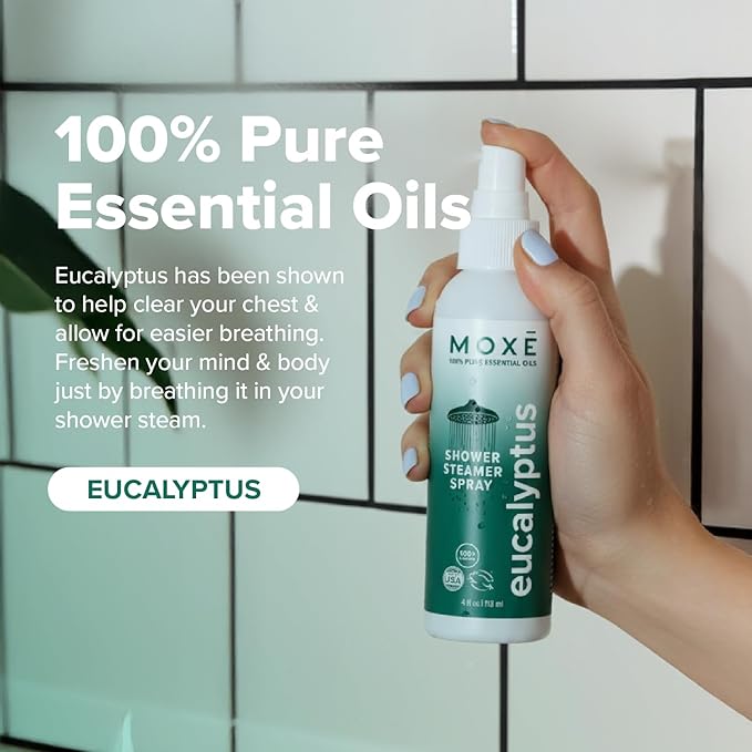 MOXĒ Eucalyptus Shower Steamer for Congestion & Tension Relief, 4oz, 2 Pack
