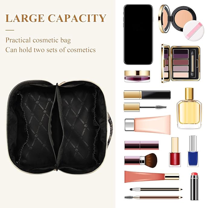 Makeup Organizer Bag, Grunge Skulls Travel Makeup Bags Makeup Vanity Case Large Capacity Rhombus Cosmetic Toiletry Bag for Girl Women Ladies