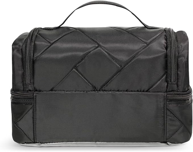 Lug Stowaway Cosmetic Case for Women – Double-Decker Travel Makeup Bag with Wipeable Lining, Camo Taupe