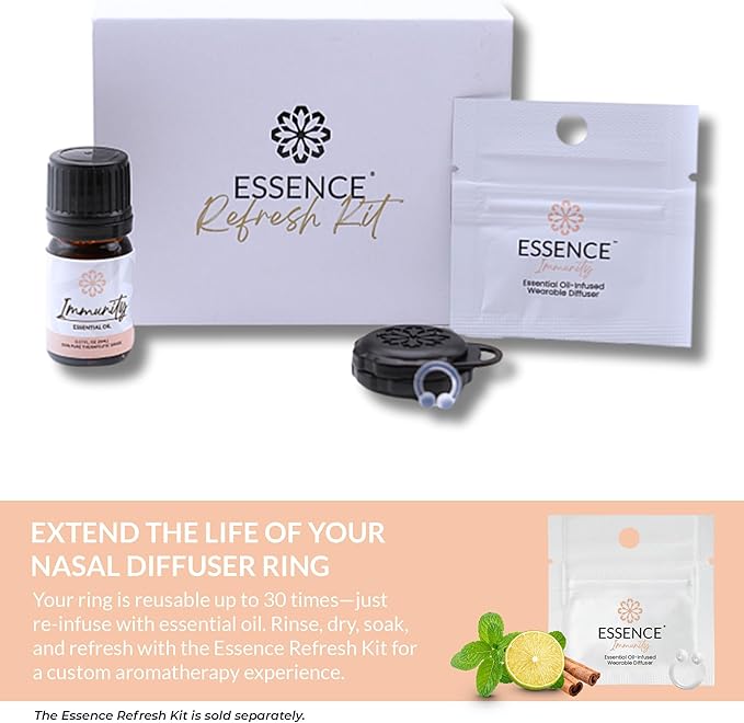 Essence Wearable Aromatherapy Nasal Diffuser – Immunity Blend Essential Oil