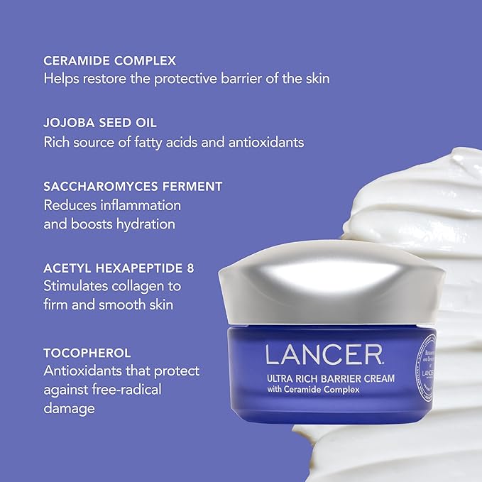 Lancer Skincare | Ultra Rich Barrier Cream | Ceramide Moisturizer | 1.7oz