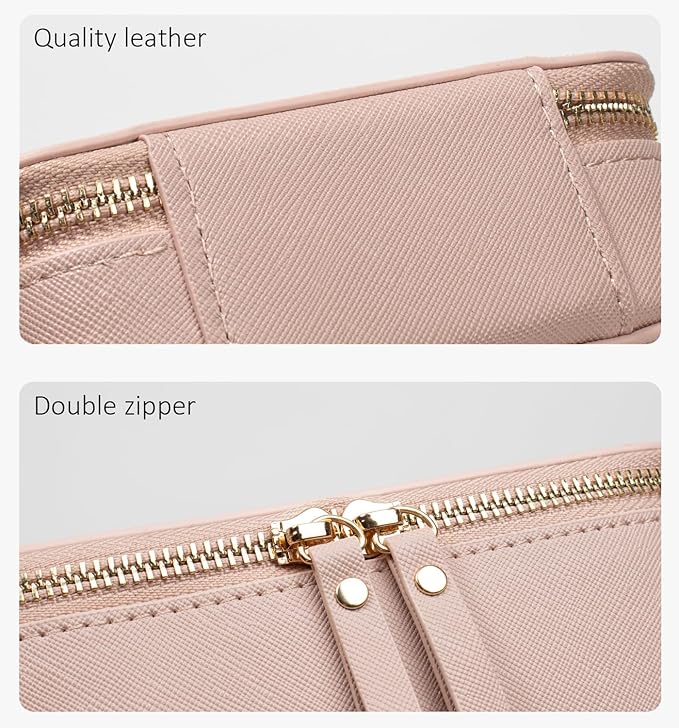 LETGO Clear Makeup Bags Small, TSA Approved Toiletry Bag with Zipper, Mini Clear Beach Makeup Pouch Purse Organizer Fit Carry-on Travel Essentials,Small Cosmetic Bags for Car Storage (Mini-Nude)